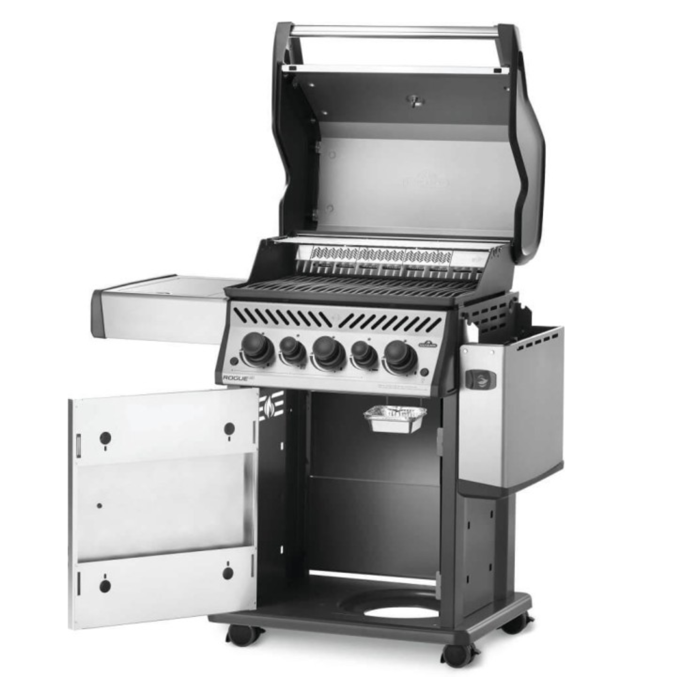 Napoleon Rogue SE 425 Stainless Steel Gas BBQ RSE425RSIBPSS-1 with Infrared Side Burner & Rear Burner | Free Cover & Rotisserie